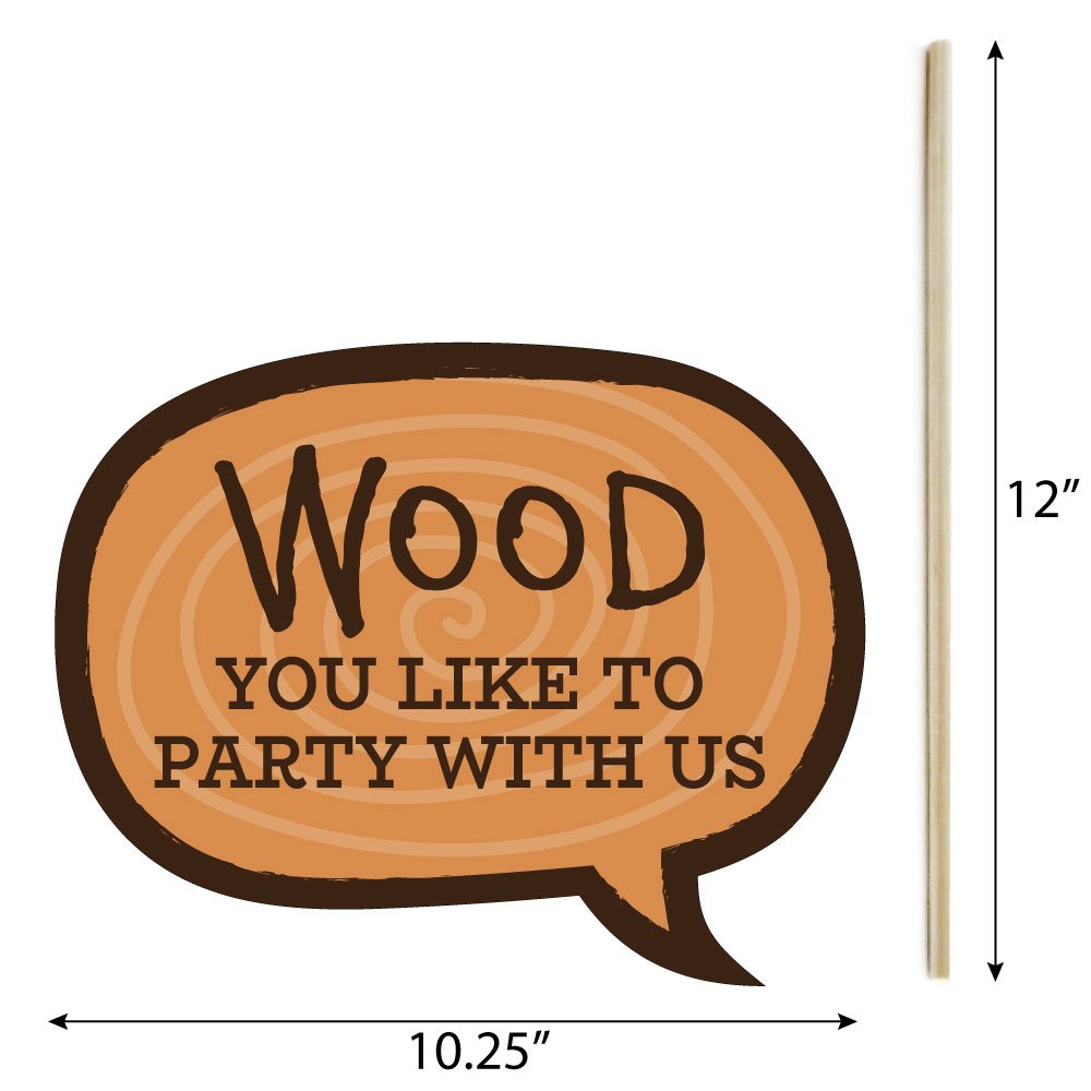 Big Dot Of Happiness Funny Lumberjack - Channel The Flannel - Buffalo Plaid Photo Booth Props Kit - 10 Piece